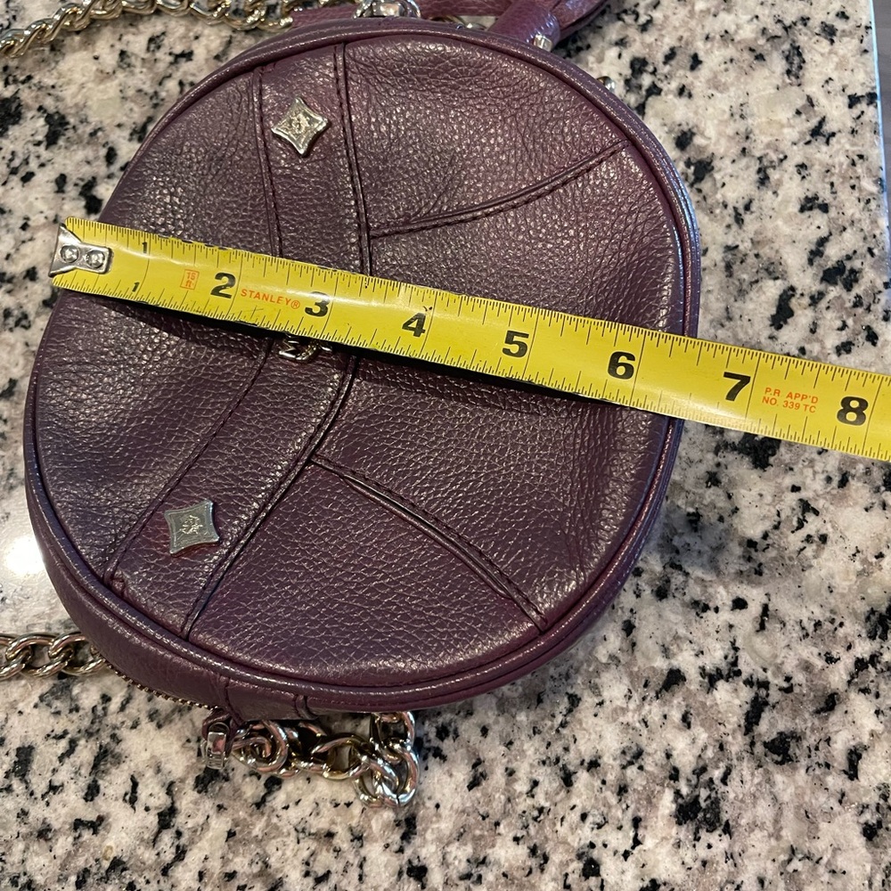 MCM Burgundy Leather Crossbody Bag - Picture 6 of 7